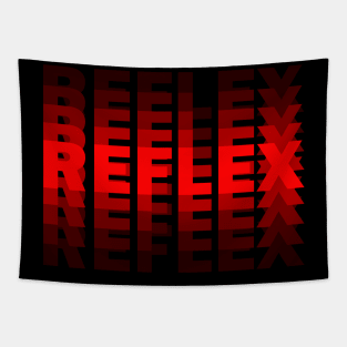 REFLEX - RED text with blur Tapestry