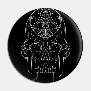 Dragoon Skull Black Pin