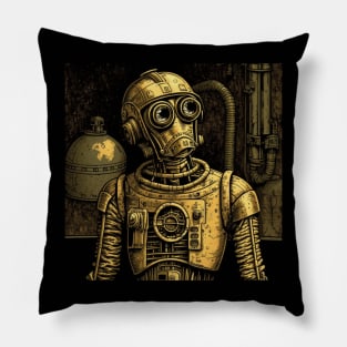Gold Robot is Ready to Complain Pillow