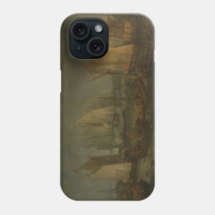 The Battle of the Slaak between the Dutch and Spanish Fleets on the Night of September 12-13, 1631 by Simon de Vlieger Phone Case