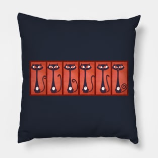 Red Tiki Cats! Pillow