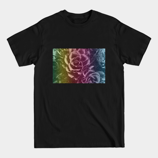 Disover rainbow roses mask pattern floral flower vintage design - Mask Rainbow Roses - T-Shirt