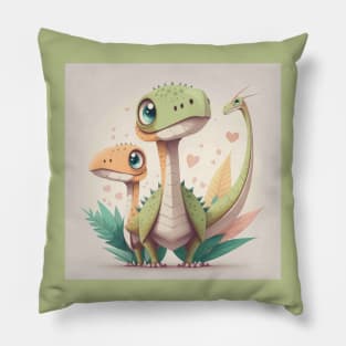 Bill und Ell - Eine Geschichte von zwei Pterosaurusse Pillow