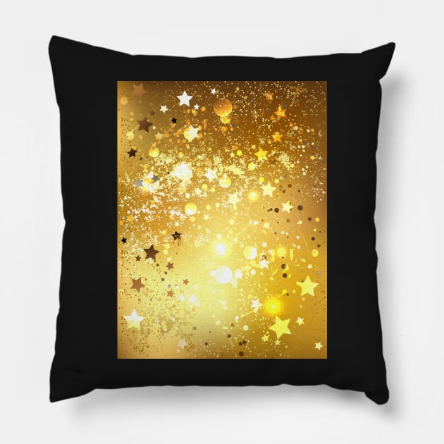 Gold Foil Pillow by Blackmoon9