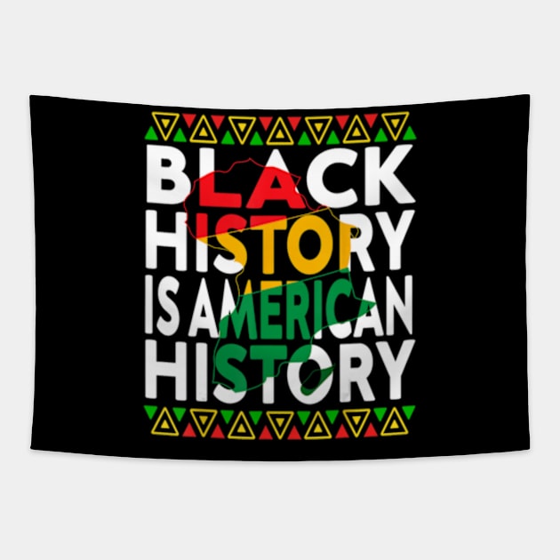 Black History Is American History Patriotic African American Tapestry by marchizano