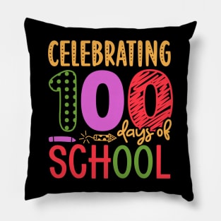 Celebrating 100 days of School Funny Gift Teacher Kids Pillow