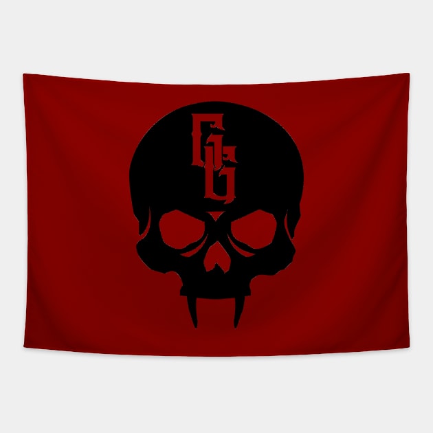 Gehenna Gaming Skull (Black) Tapestry by highcouncil@gehennagaming.com
