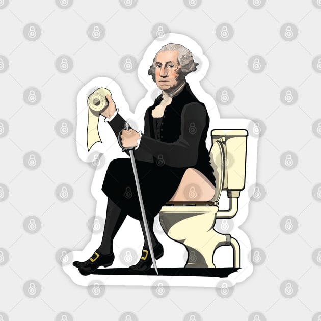 George Washington on the Toilet Magnet by InTheWashroom