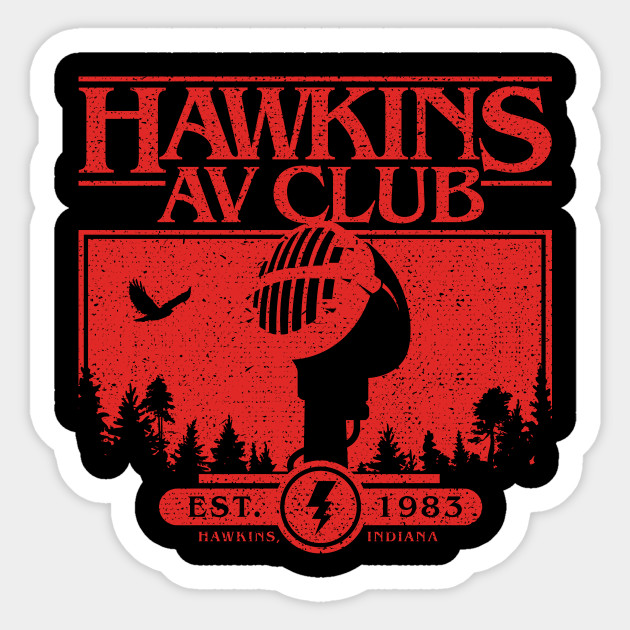 Hawkins AV Club Stranger Things Sticker TeePublic