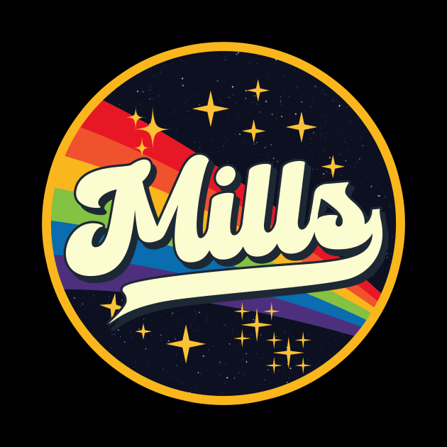 Mills // Rainbow In Space Vintage Style by LMW Art