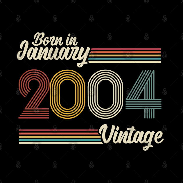 Vintage Born in January 2004 by Jokowow