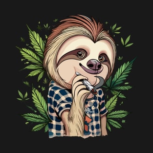 Sloth & Roll Baby- Funny Stoner Sloth T-Shirt