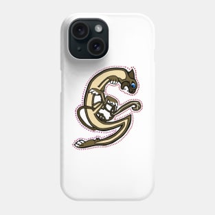 Ragdoll Cat Medieval Celtic Letter G Phone Case