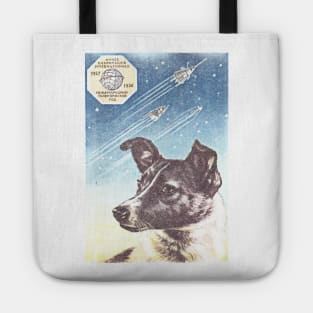 Laika Space Dog / Retro Faded Soviet Style Design Tote