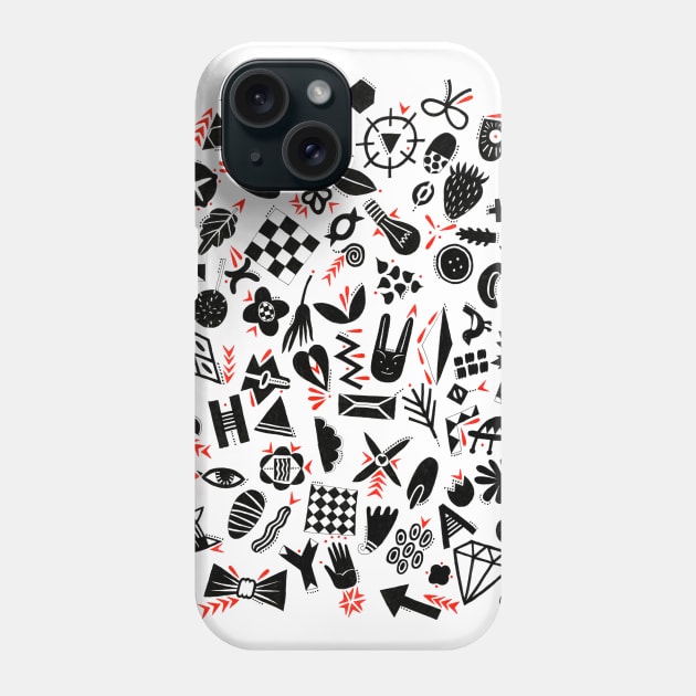 Black and White pattern Phone Case by Golden Section