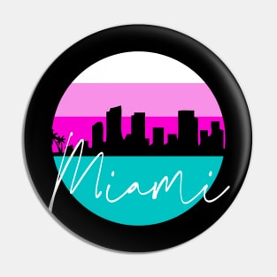 Miami Skyline South Beach Pin