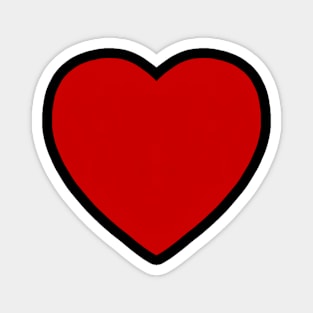 Single Red Heart Magnet