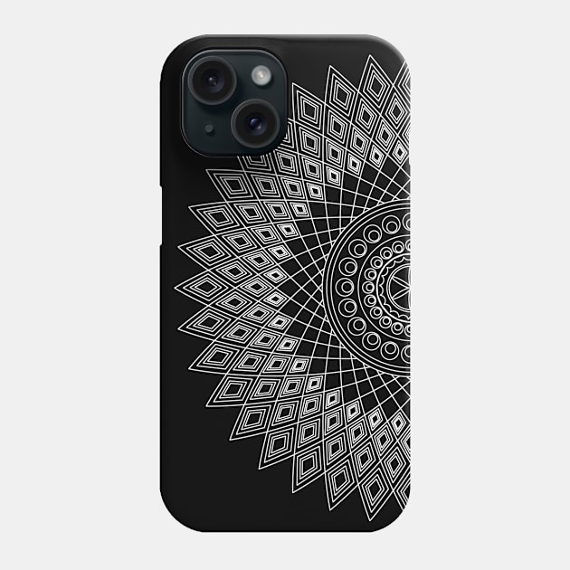 Pointed mandala (invert) Phone Case by hedehede