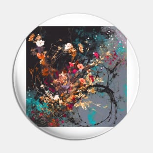 Loose oil painting of flowers Pin