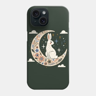 Rabbit on the moon Phone Case