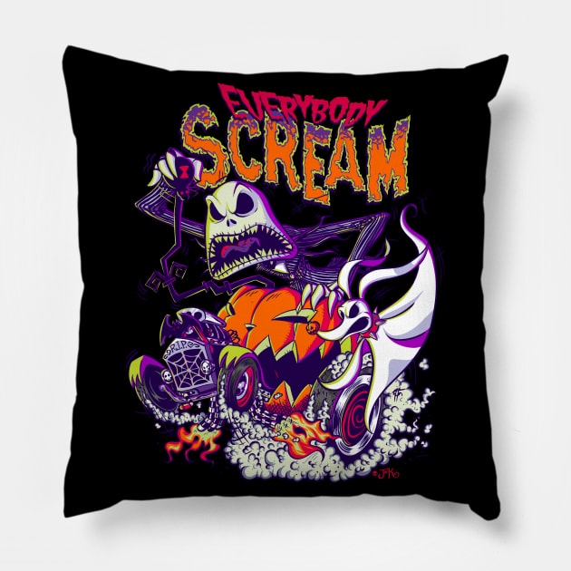 Everybody Scream Pillow by elblackbat