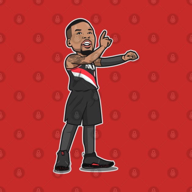 Damian Lillard Cartoon Style by ray1007