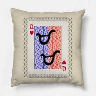 Tribal Art Playing cards Queen / Baybayin word Mama (Mother) Pillow