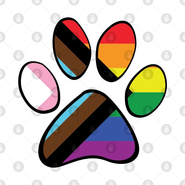 Progress Pride Paw by HyperOtterDesigns