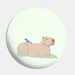 Napping Capybara Pin