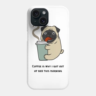 Funny Bulldog Dog Drinking Coffee Phone Case