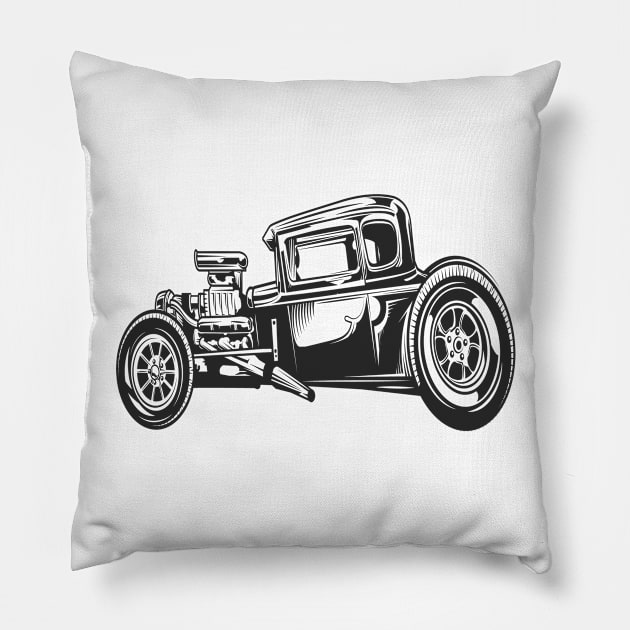 Hot Street Rod Pillow by Hudkins