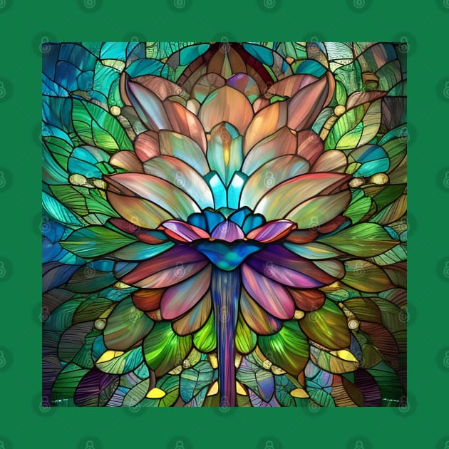 Stained Glass Lotus Flower by Chance Two Designs