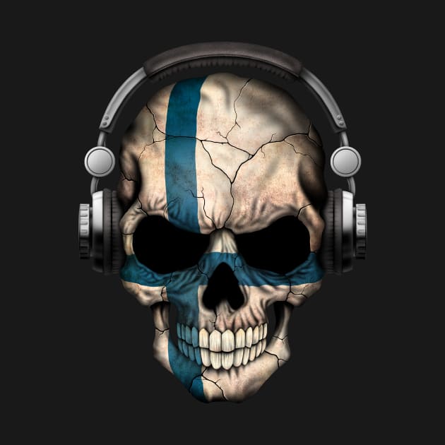 Dark Skull Deejay with Finnish Flag by jeffbartels