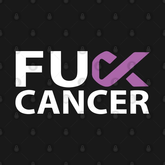 Hodgkins Lympoma Fuck Cancer Purple Ribbon by toosweetinc