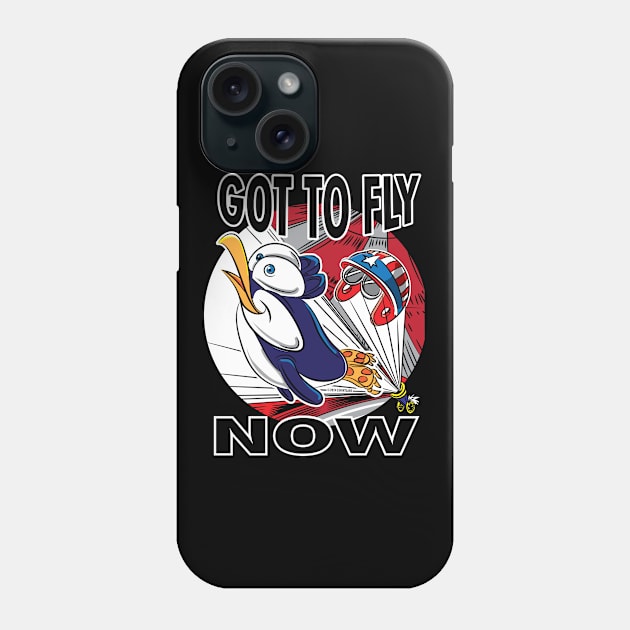 Penguin Got To Fly Now Phone Case by eShirtLabs