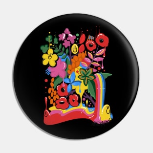 Flowers & Rainbows Pin