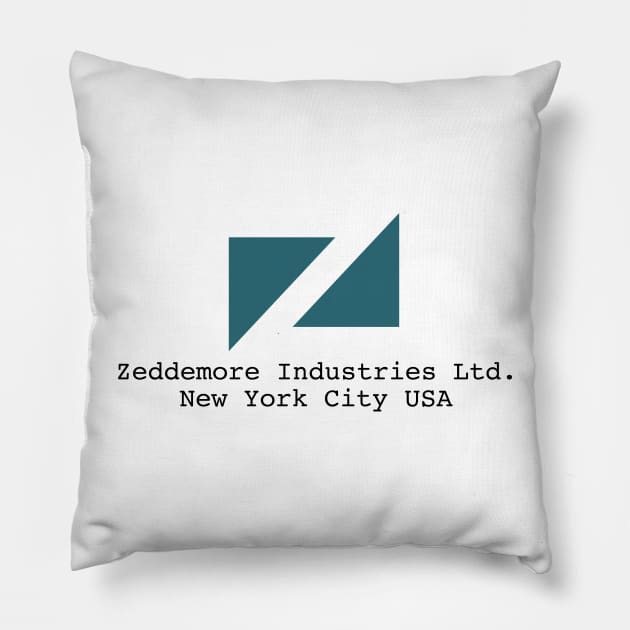 Zeddemore Industries Ltd. Pillow by Circle City Ghostbusters
