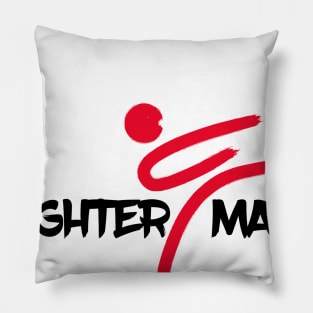 Fighter Man T-shirt Design Pillow