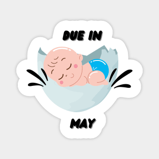 Due in May Baby Gift Magnet