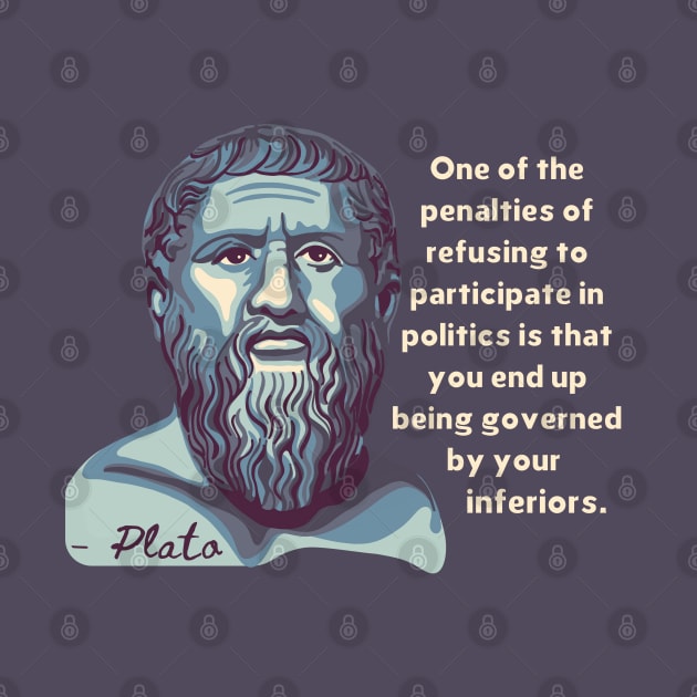 Plato Portrait and Quote by Slightly Unhinged