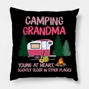 Camping Grandma Young At Heart Slightly Older In Other Places Shirt Pillow