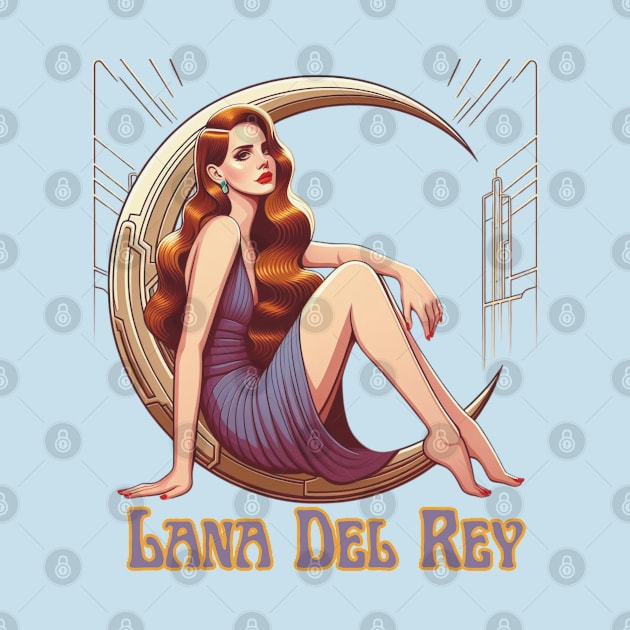 Lana Del Rey - Deco Moon by Tiger Mountain Design Co.