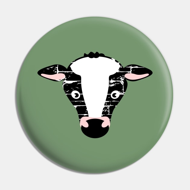 Cute Cow Face Pin by mailboxdisco