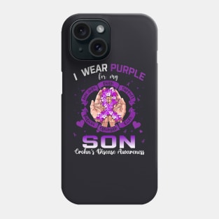 I Wear Purple For My Son Crohn's Disease Awareness Phone Case
