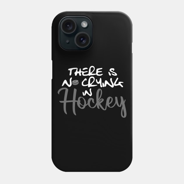 No Crying in Hockey, White Phone Case by Lusy