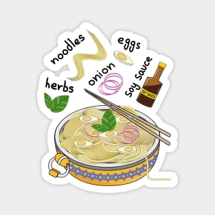 Noodles - Noodle Bowl Magnet