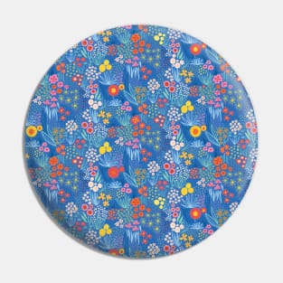 Flower Meadow Blue Pin