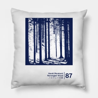 Norwegian Wood - Haruki Murakami / Minimalist Graphic Artwork Pillow