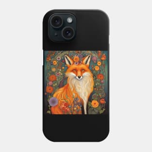 Foxy With Flowers in the Garden Phone Case