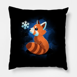 Red Panda Winter Christmas Pillow